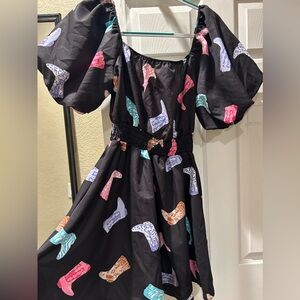 Western cowboy boot dress